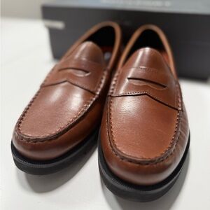 Rockport Modern Prep Penny Chestnut Leather Slip-On Loafers